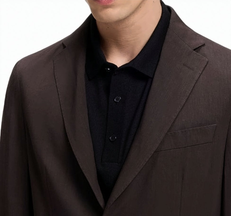 Linen Blend Notch Lapels 2 Jacket