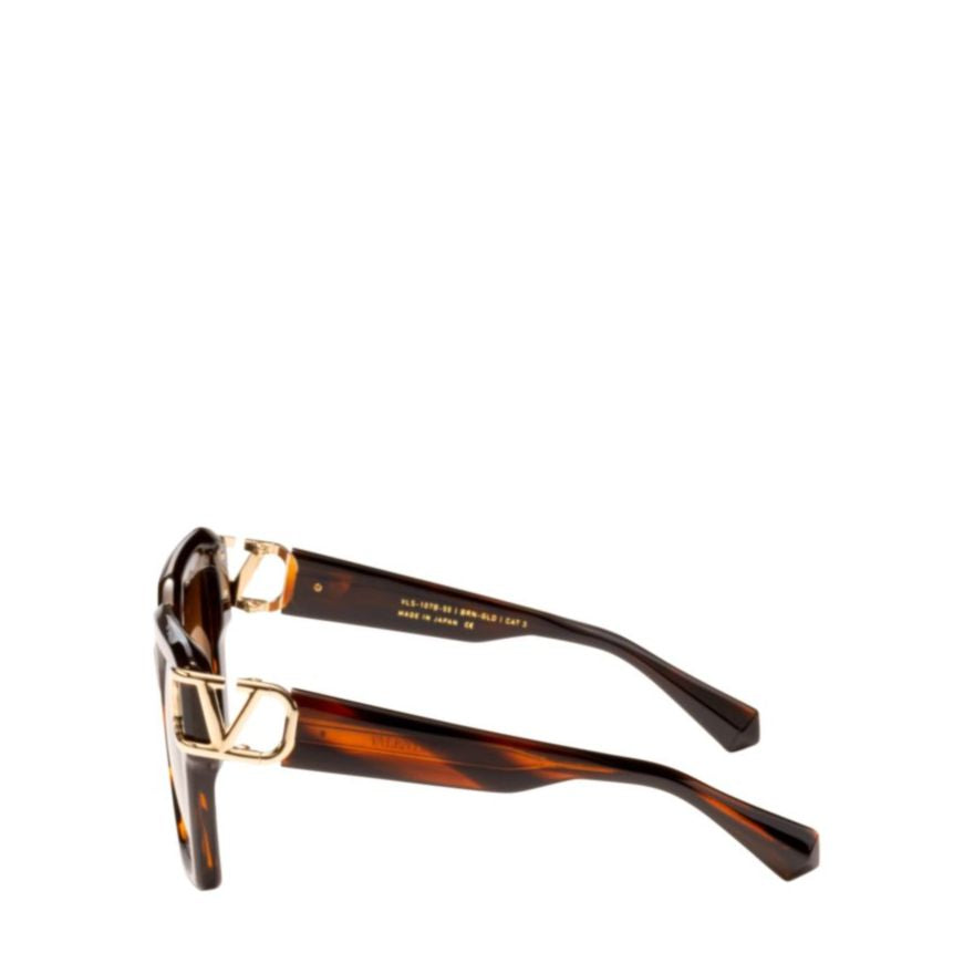 V - Uno Oversized Square Tortoiseshell Sunglasses