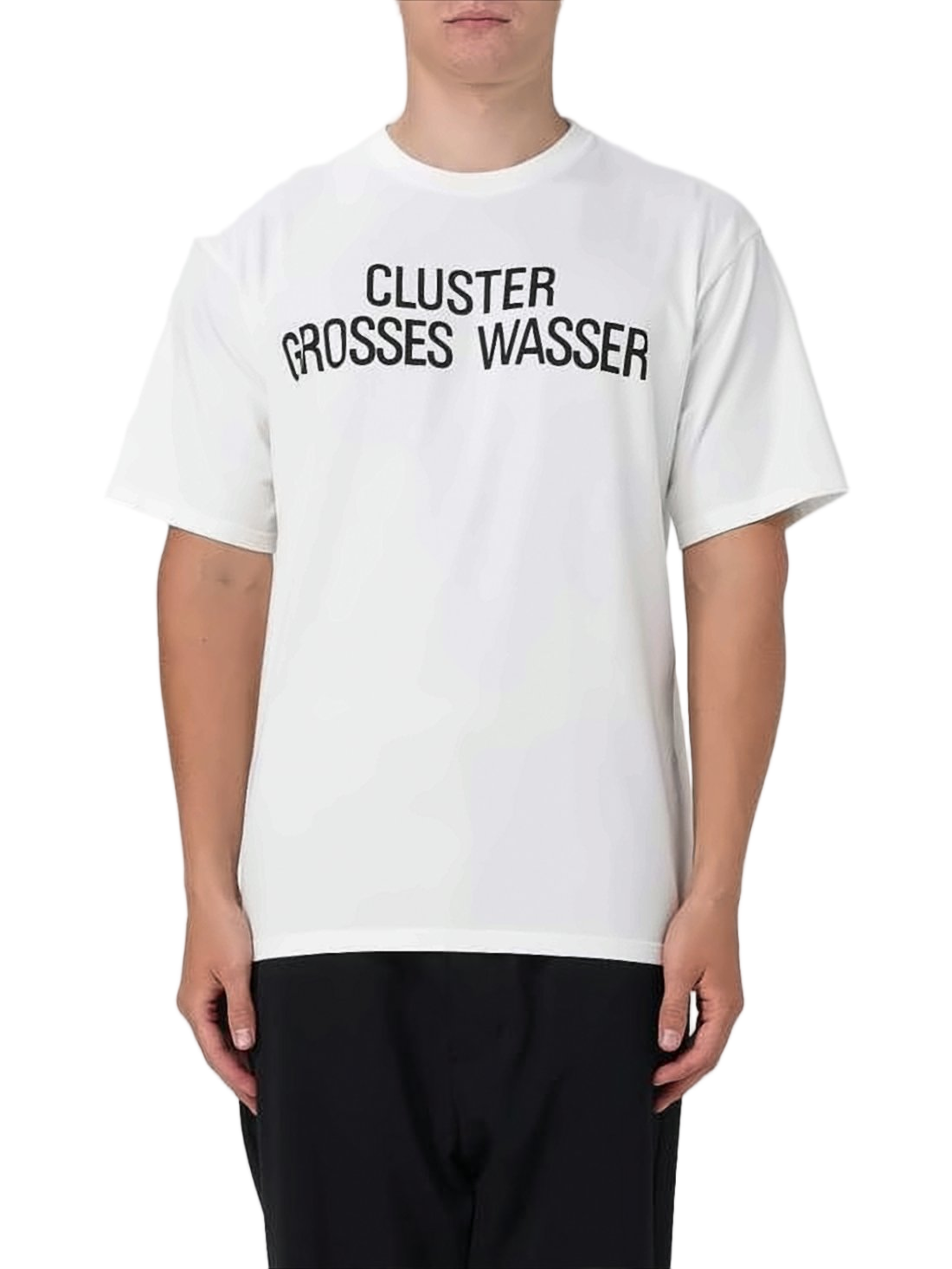 Short-Sleeve Crew Neck T-Shirt with Bold Text Detail