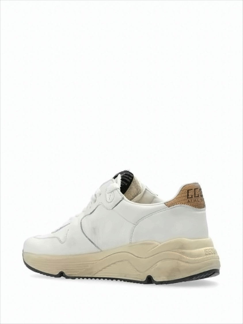 Low-Top Sneakers with Metallic Gold Star Detail