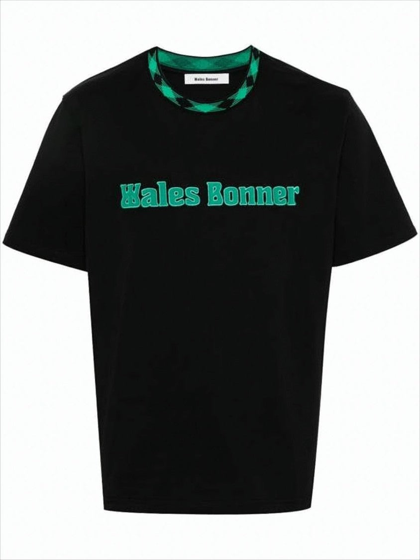 Relaxed-Fit Black T-Shirt with Bold Green Logo