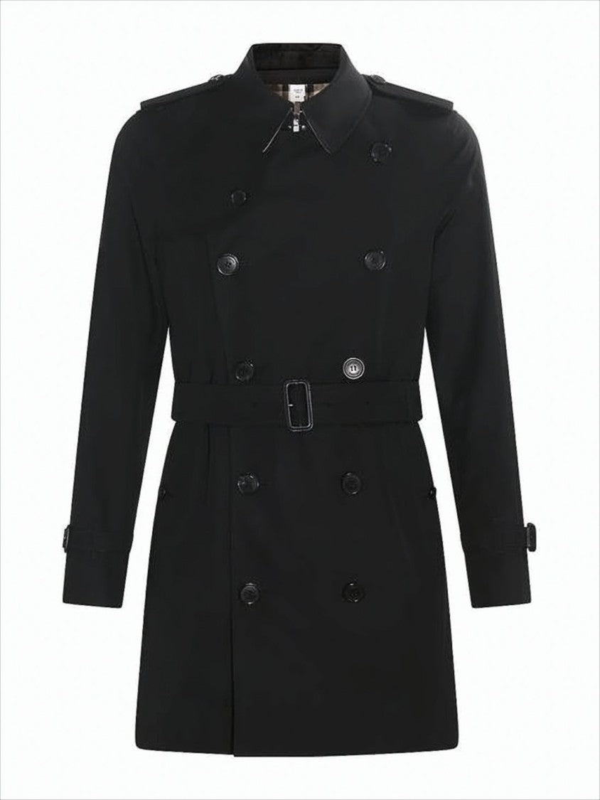 Double-Breasted Trench Coat With Belted Waist