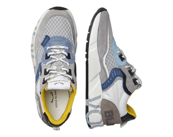 Sporty Blue Sneakers With Technical Fabric