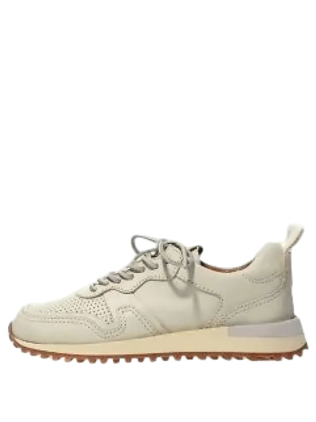 Neutrals Sneakers with Perforated Detailing
