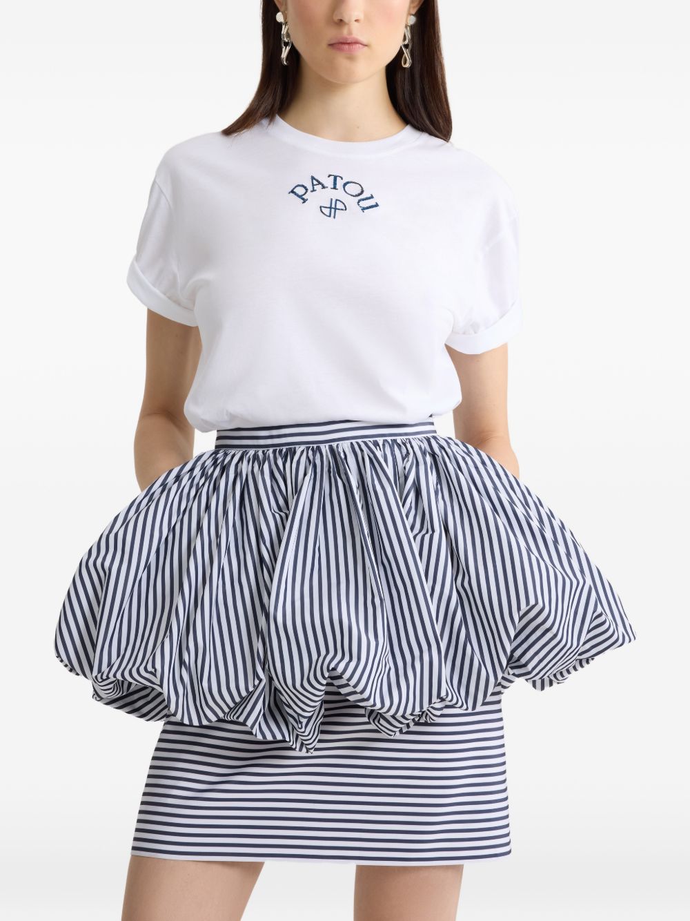 Cropped White Cotton T-Shirt