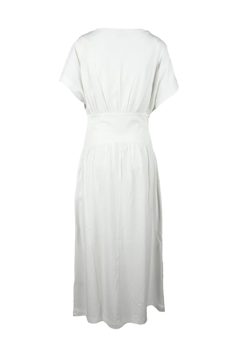 Long Dress Cotton and Elastane - White