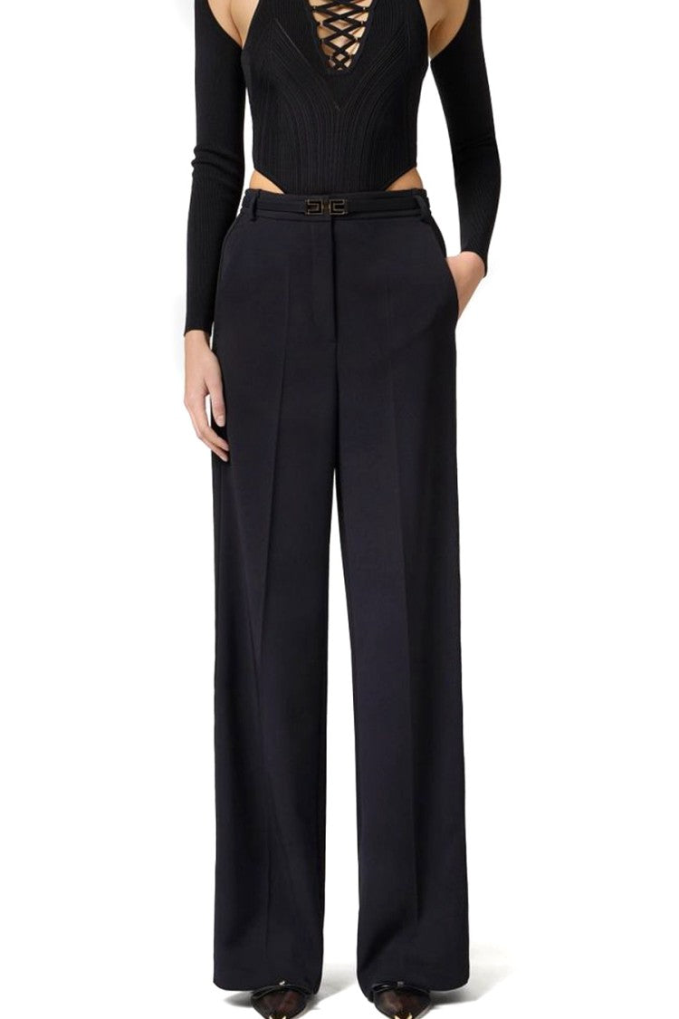 Wide-Leg Trousers With High Waist