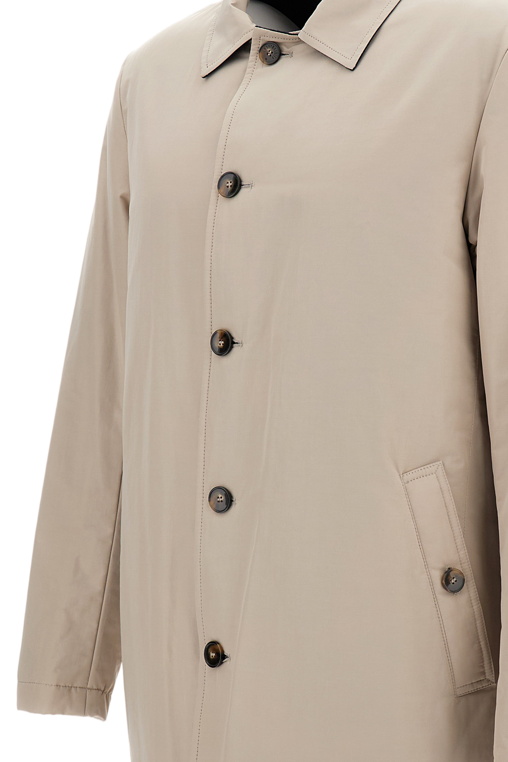 Water-Repellent Trench Coat with Removable Lining
