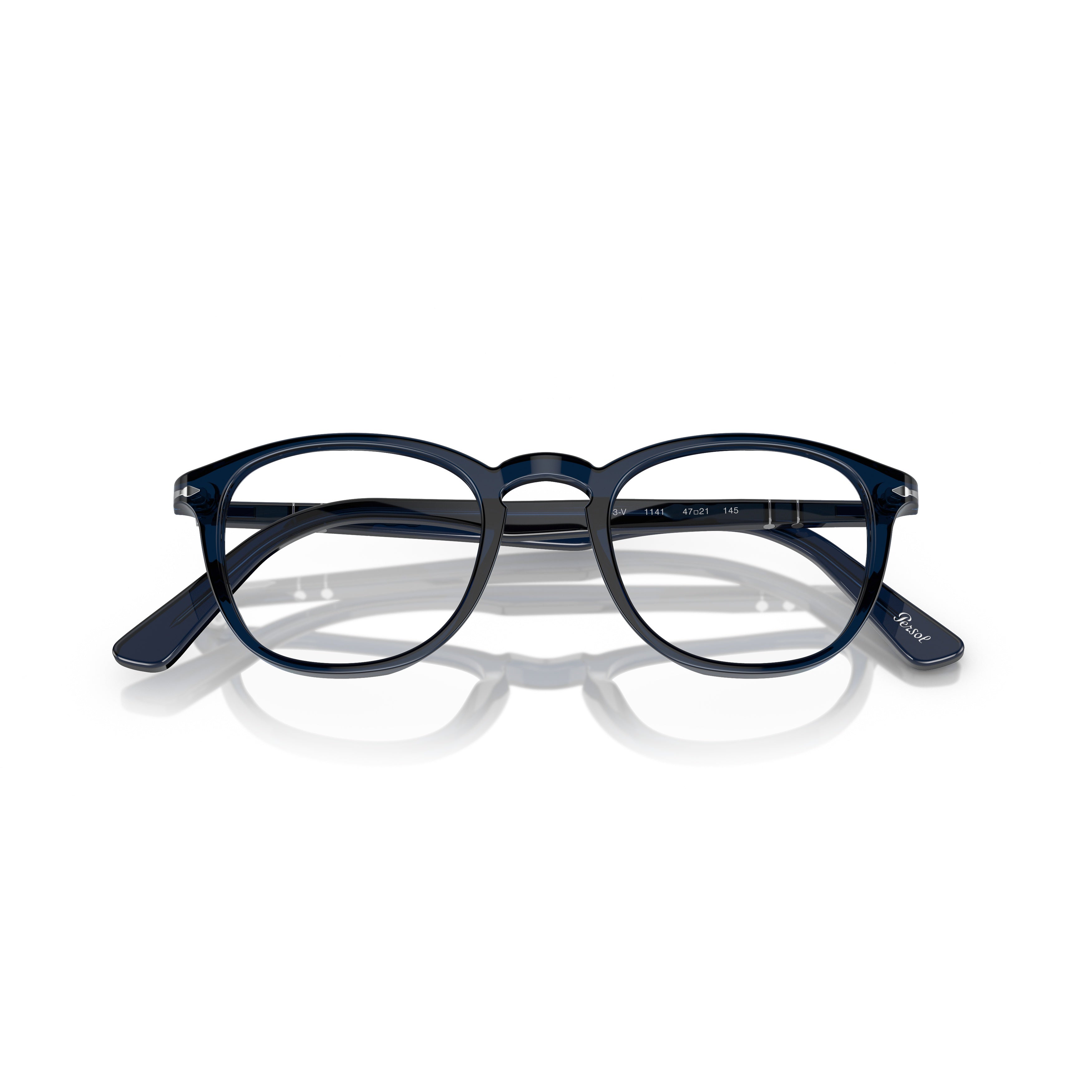 0po3143v Round Acetate Sunglasses with Metallic Accents