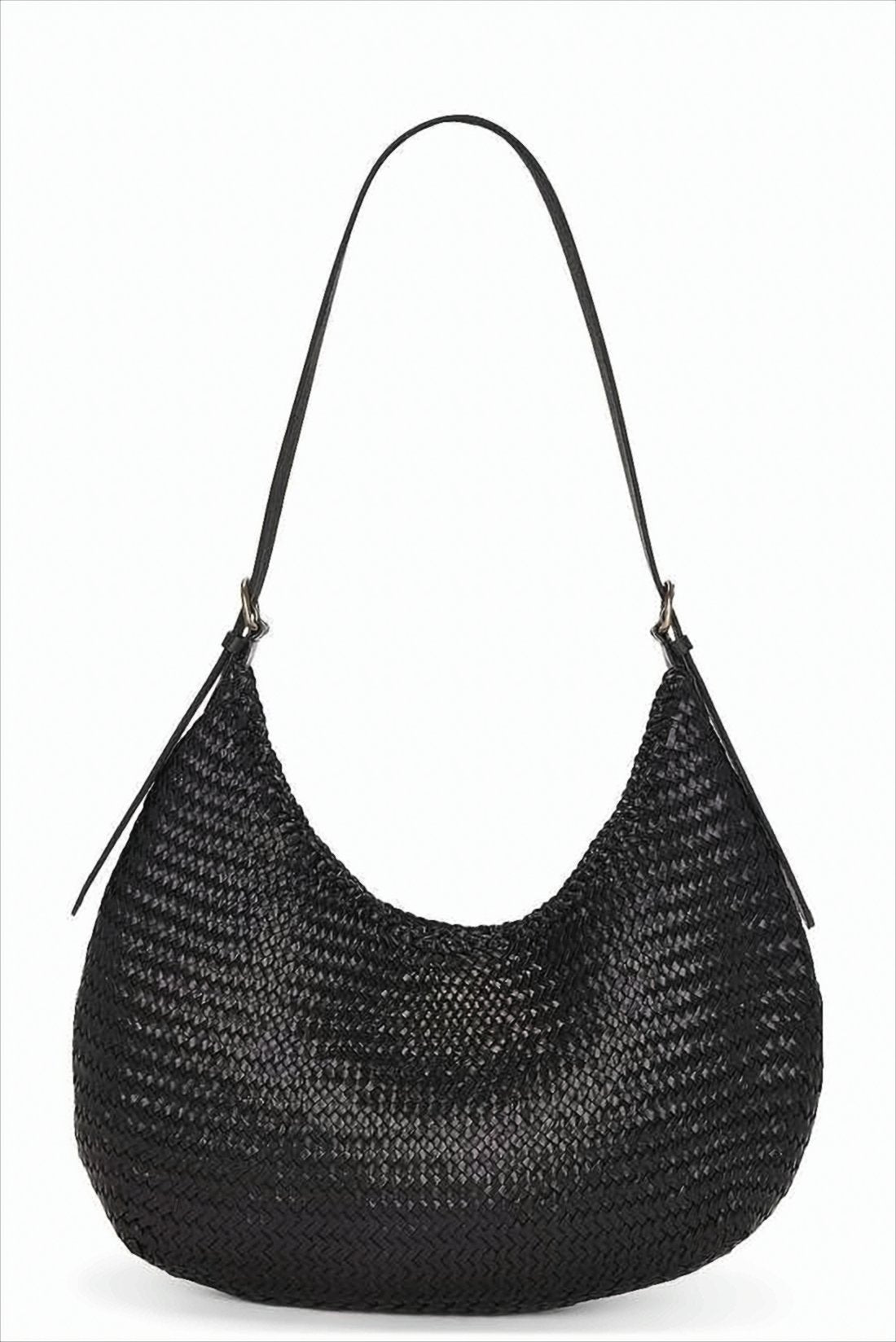 Buffalo Leather Crescent Shoulder Bag