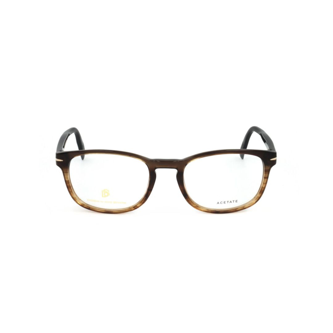 Db 1064 Rectangular Gradient Brown Acetate Eyeglasses