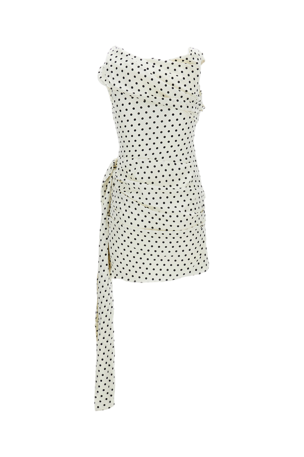 Polka Dot Satin Mini Dress