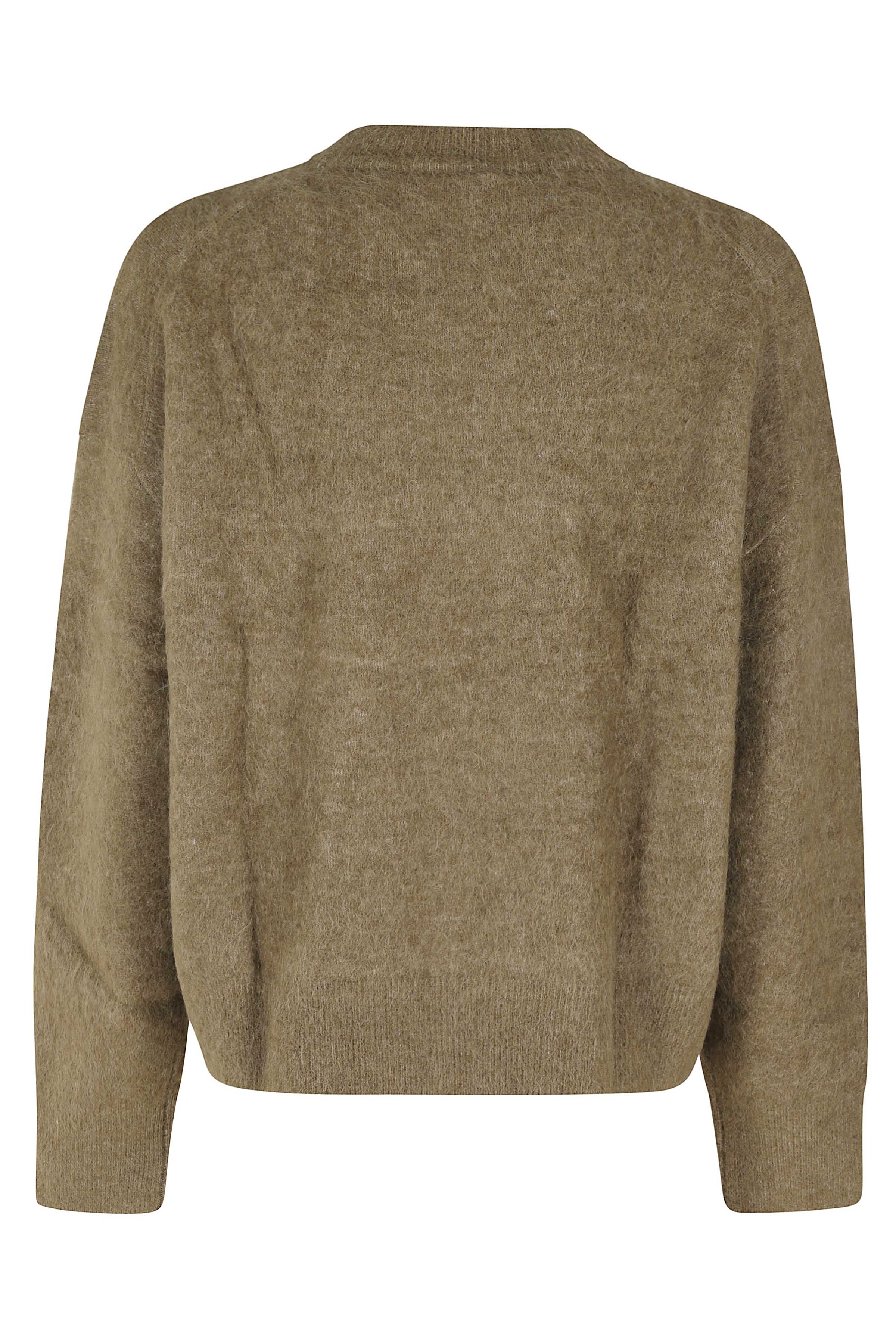 Textured Green Alpaca Wool Blend Sweater
