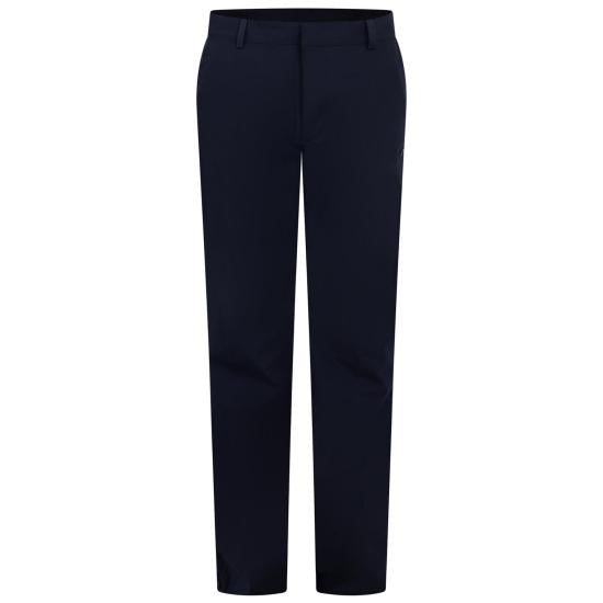 Tailored Straight Pants With Mid-Rise Waist And Belt Loops