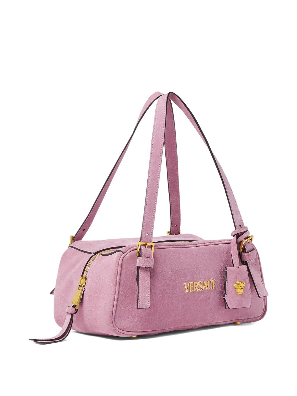 Rectangular Handbag with Buckle-Detail Straps
