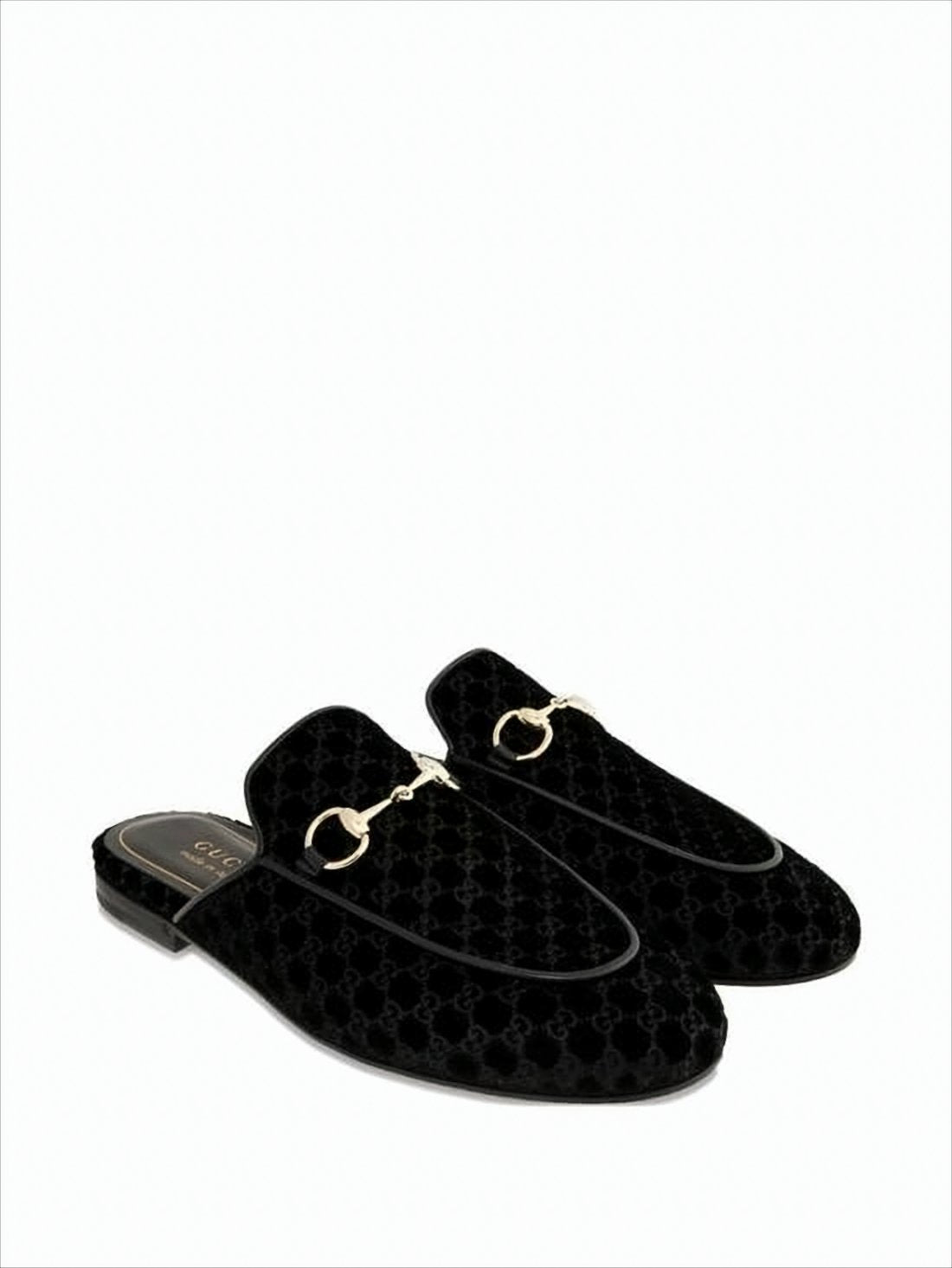 Velvet Slip-On Loafers with Polished Horsebit Detail