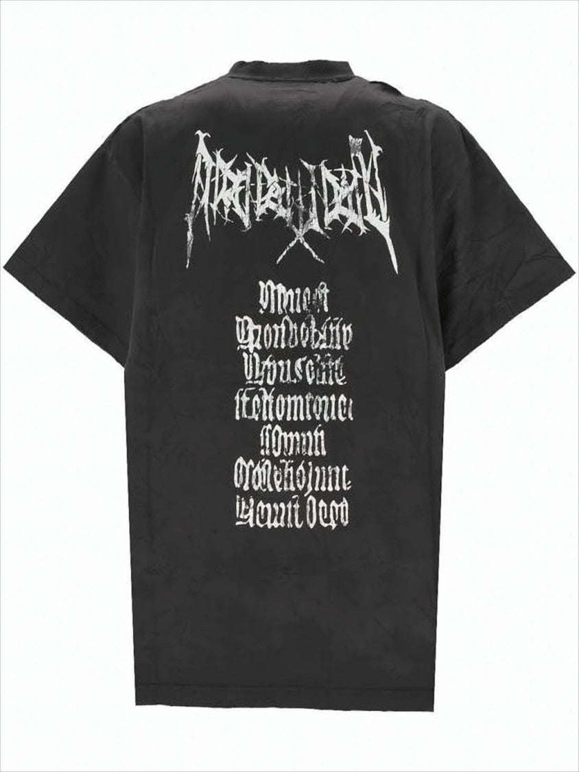 Black Short-Sleeve Cotton T-Shirt