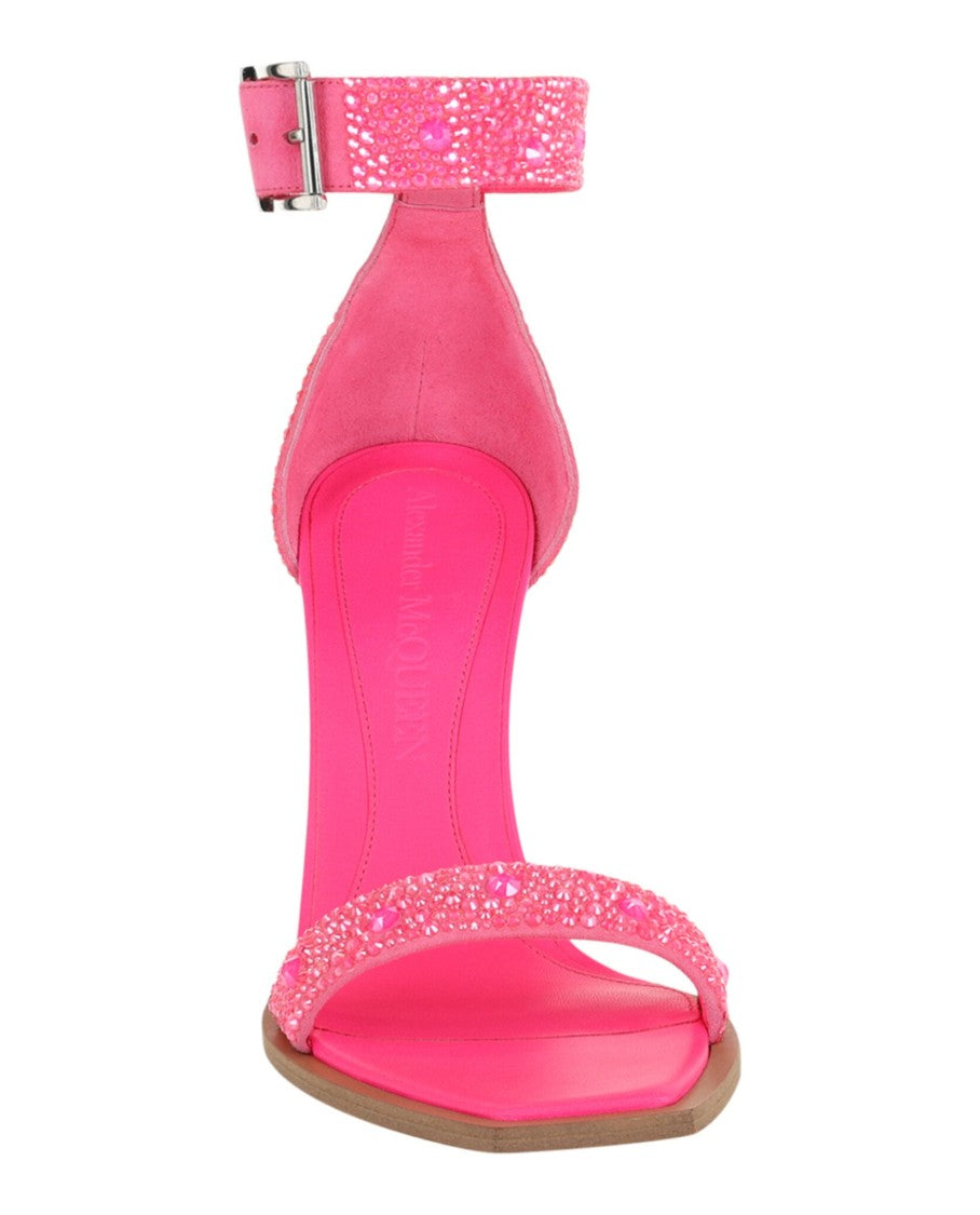 Crystal Embellished Heel Sandals