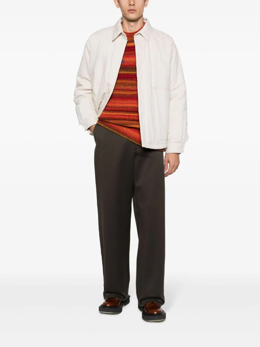 Relaxed Fit Brown Cotton Pants