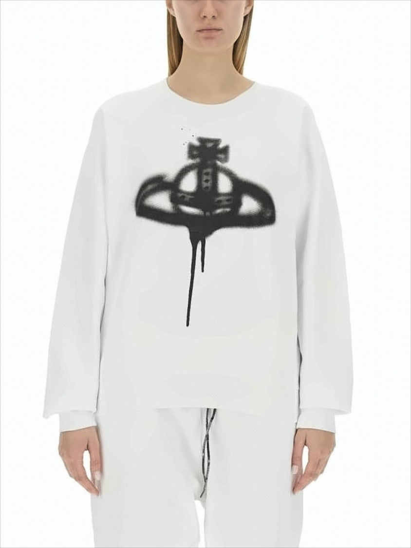 Long-Sleeve Shirt with Bold Graphic and Ribbed Cuffs