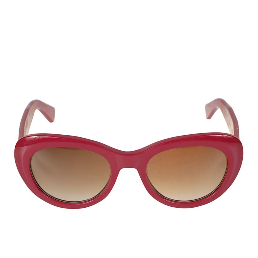 Capri Bold Rounded Frame Sunglasses with Gradient Lenses