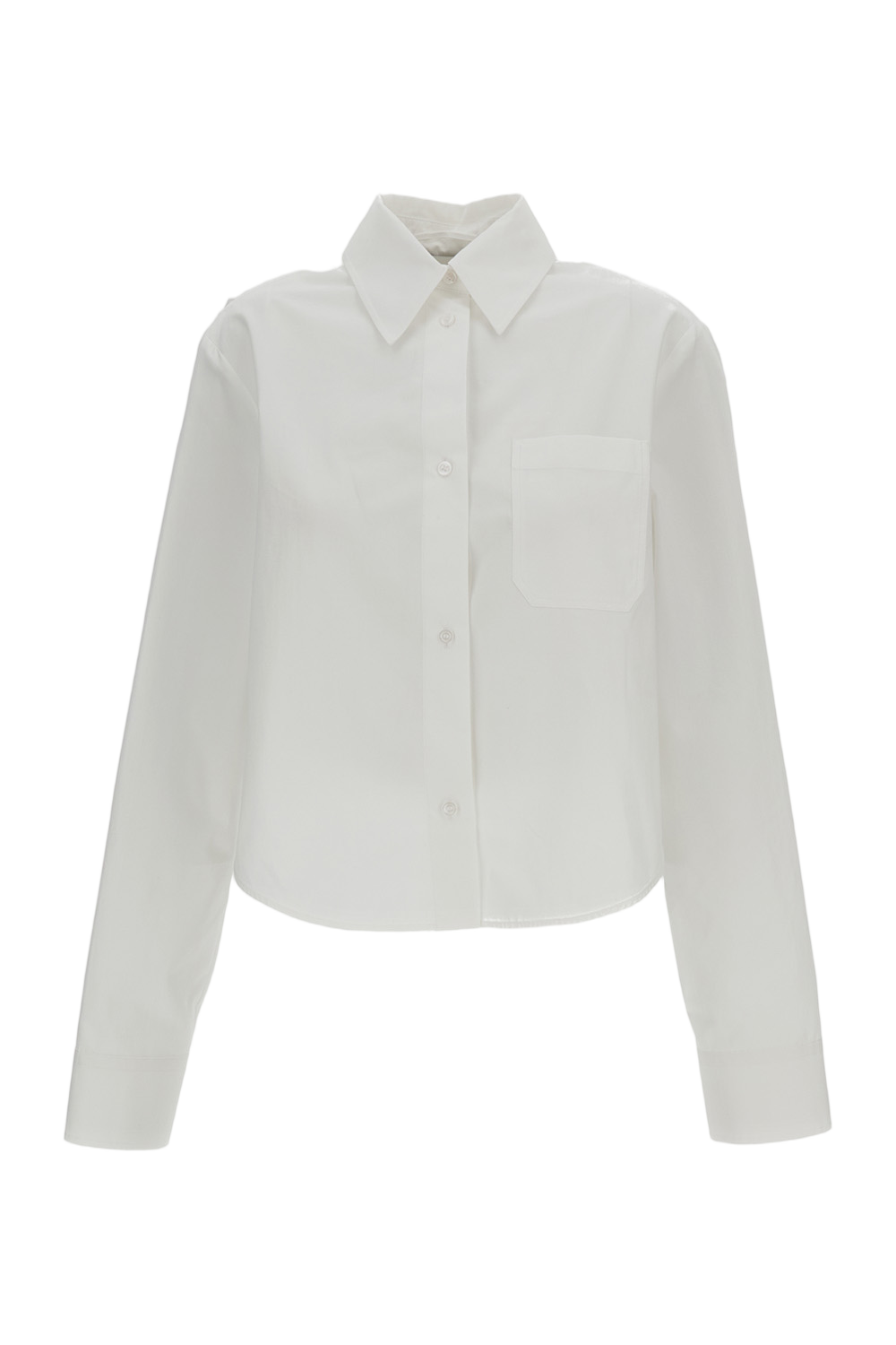 White Ceppo Cropped Cotton Shirt