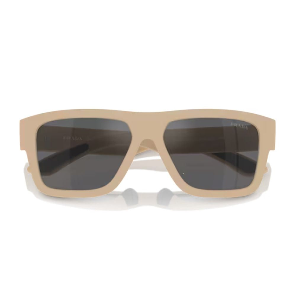 Ps 04Zs Rectangular Beige Nylon Fiber Sunglasses