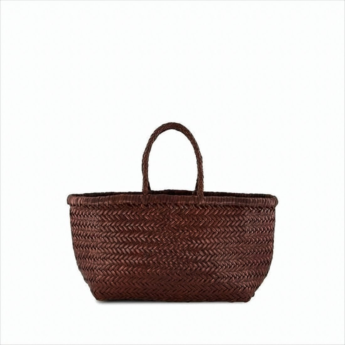 Woven Buffalo Leather Tote Bag