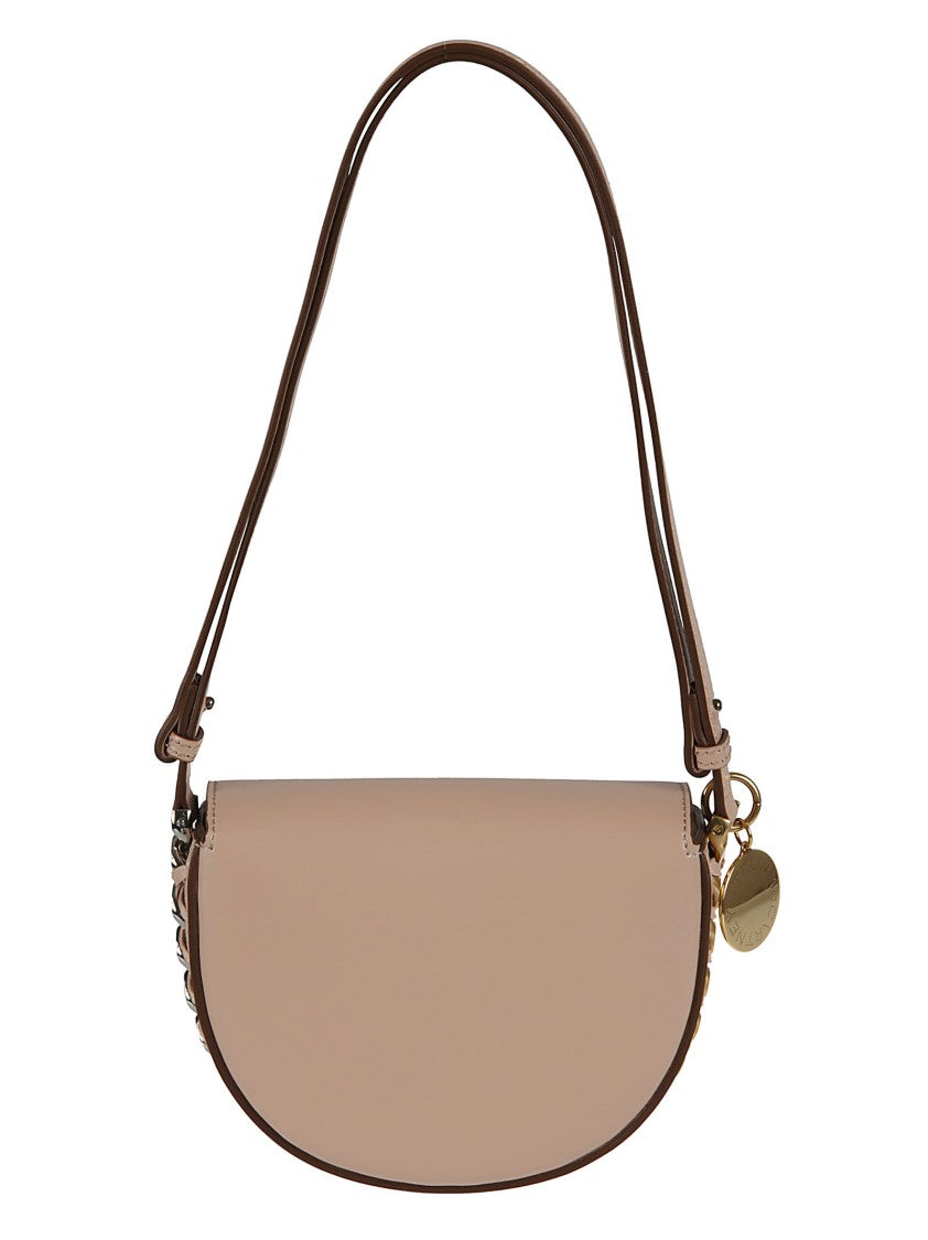 Structured Half-Moon Shoulder Bag With Gold-Tone Accents