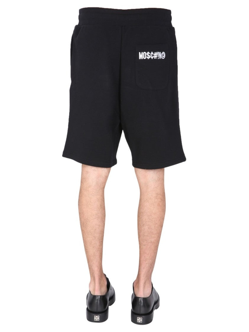Relaxed Fit Black Bermuda Shorts