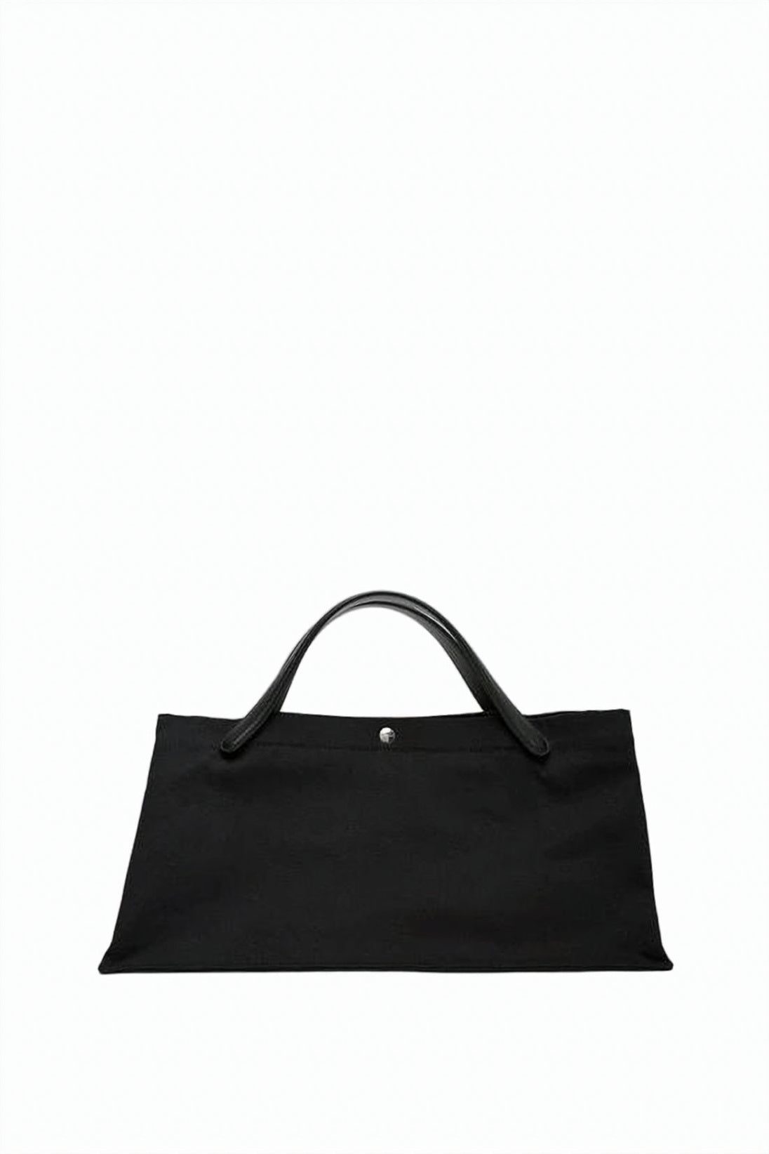 Elongated Minimalist Tote Bag With Leather Accents