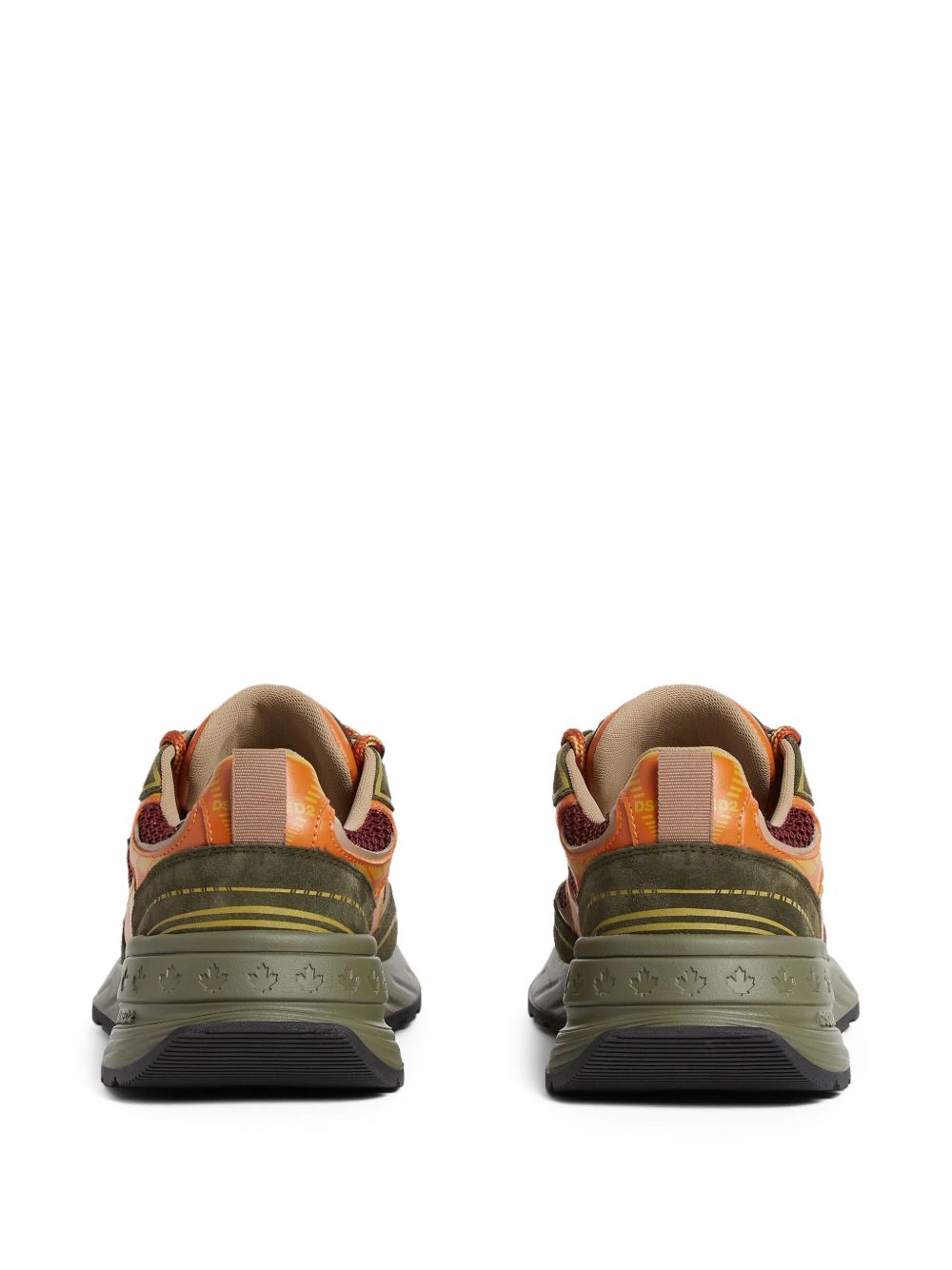 Multicolored Sneakers with Olive Suede