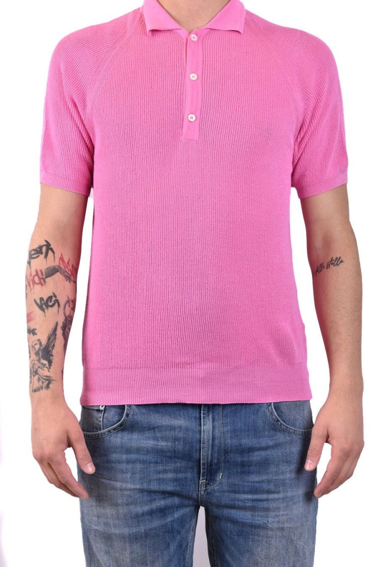 Pink Cotton Polo Shirt