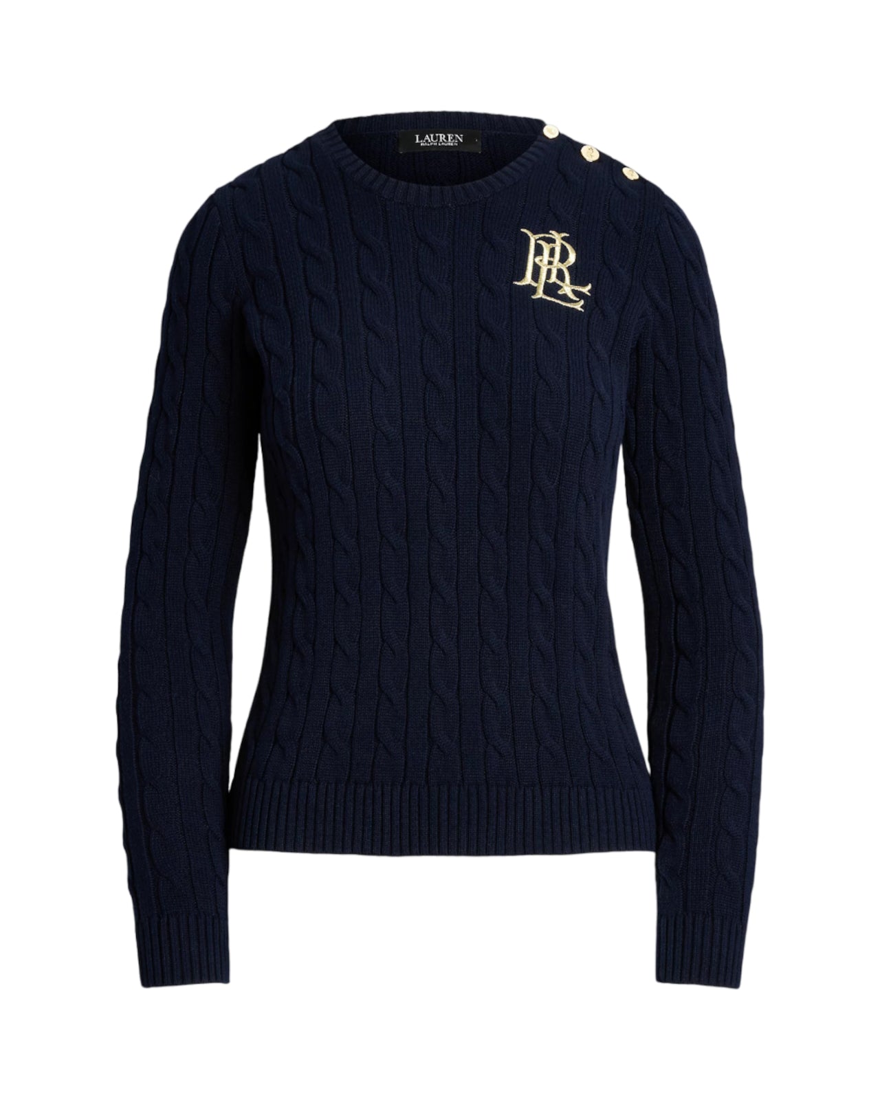 Navy Blue Montiva Cotton Pullover Sweater