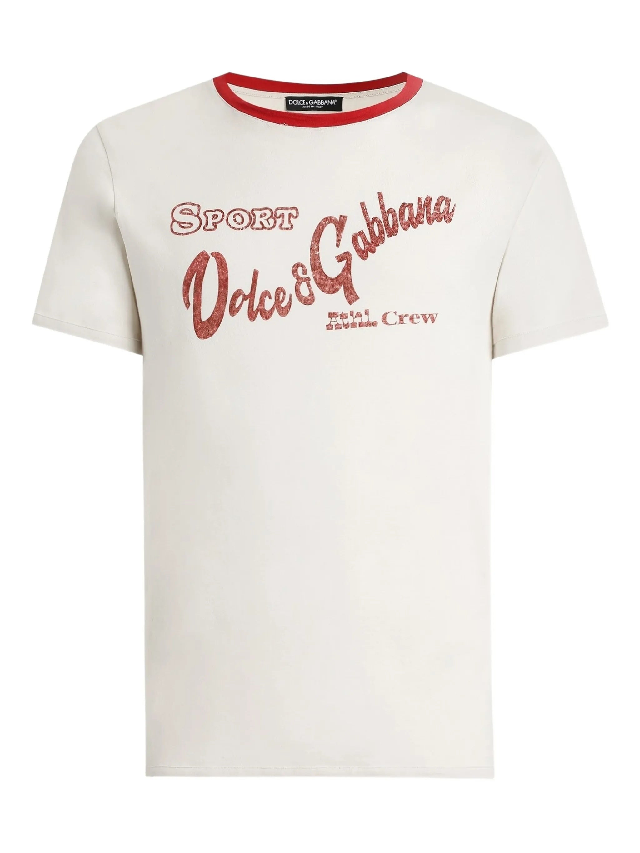 White Crew Neck Cotton Graphic T-Shirt
