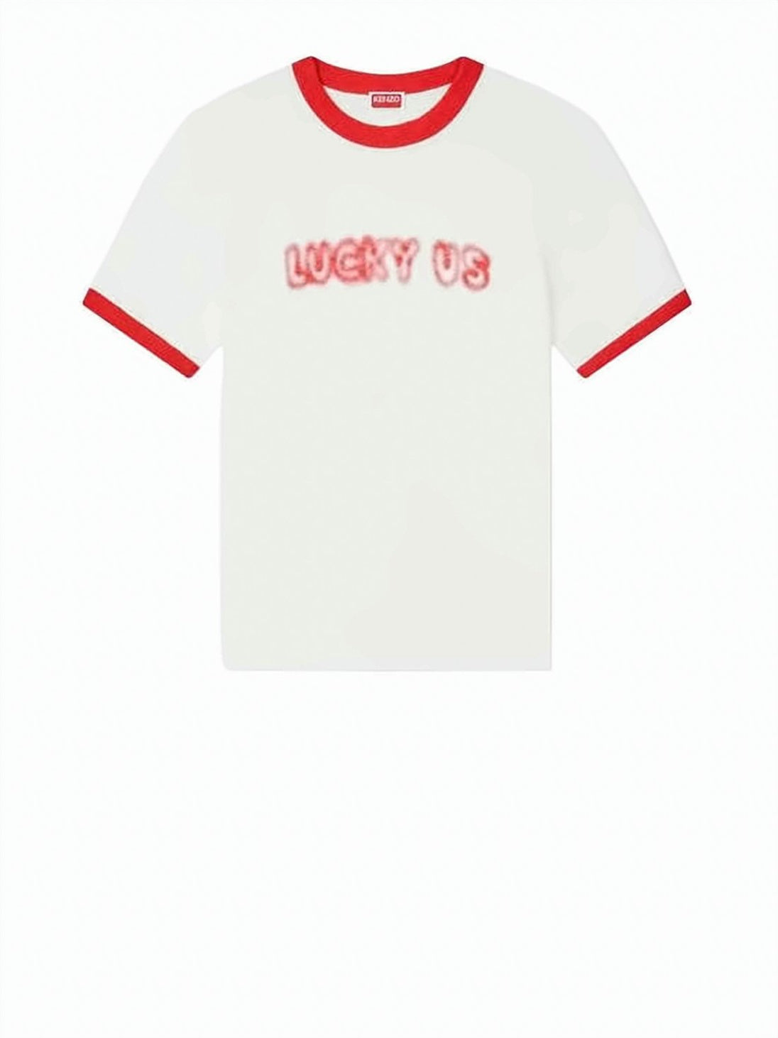 Boxy Short-Sleeved T-Shirt with Contrasting Cuffs
