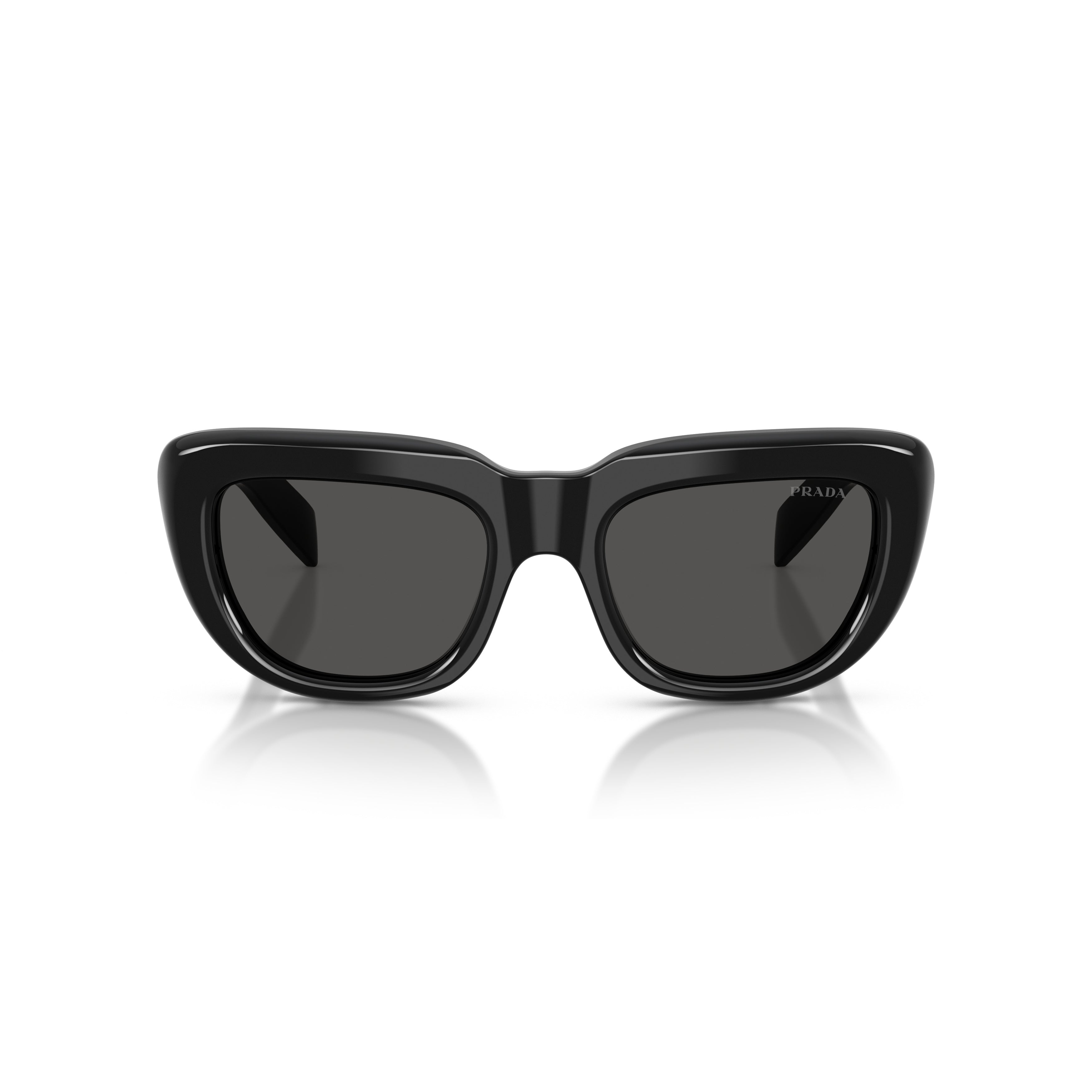0pr D07s Rectangular Black Acetate Sunglasses