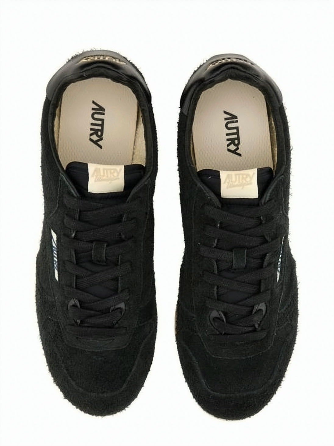 Suede and Nylon Sneakers with Textured Outsole