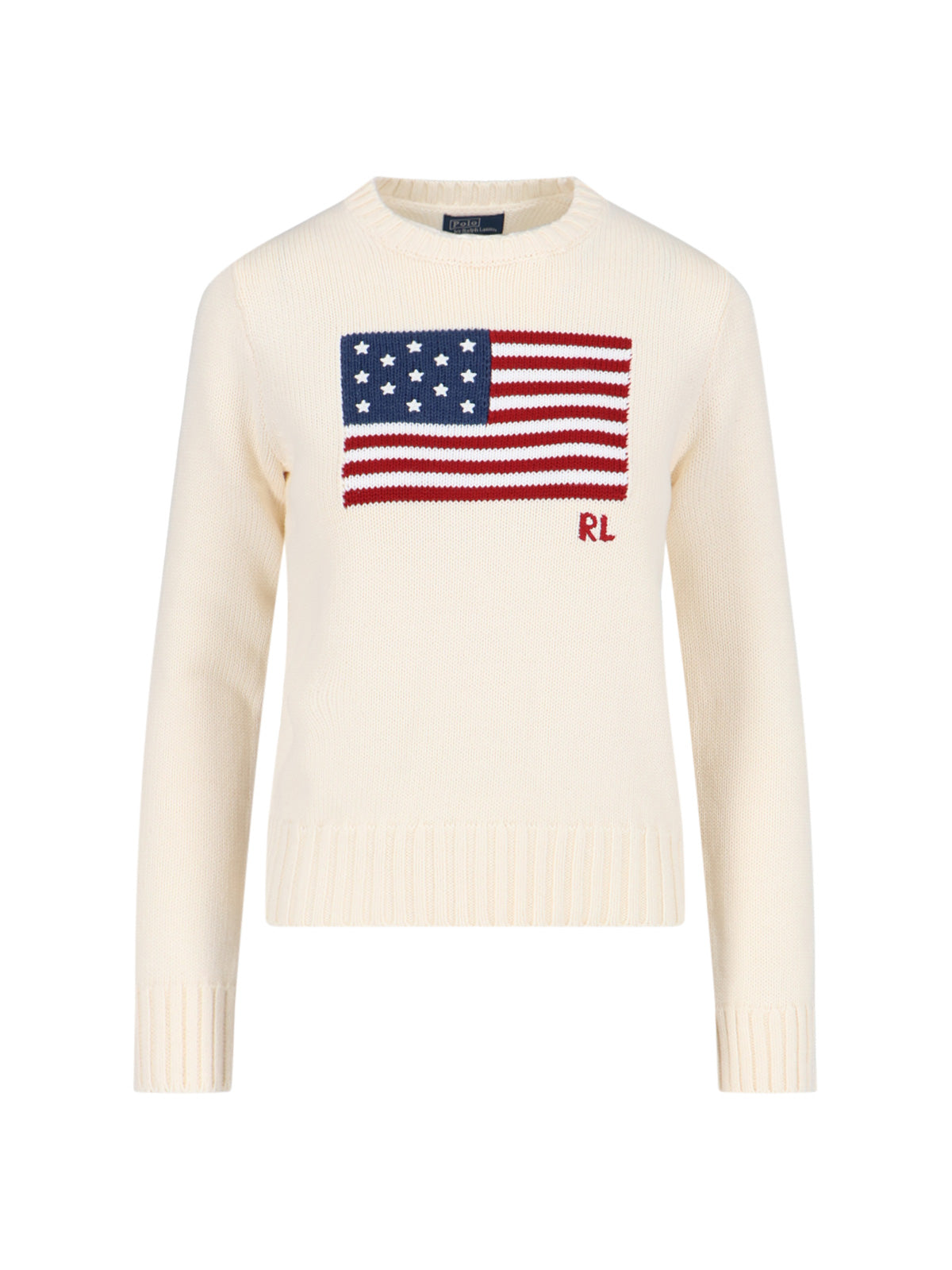 "American Flag" Sweater – Cream