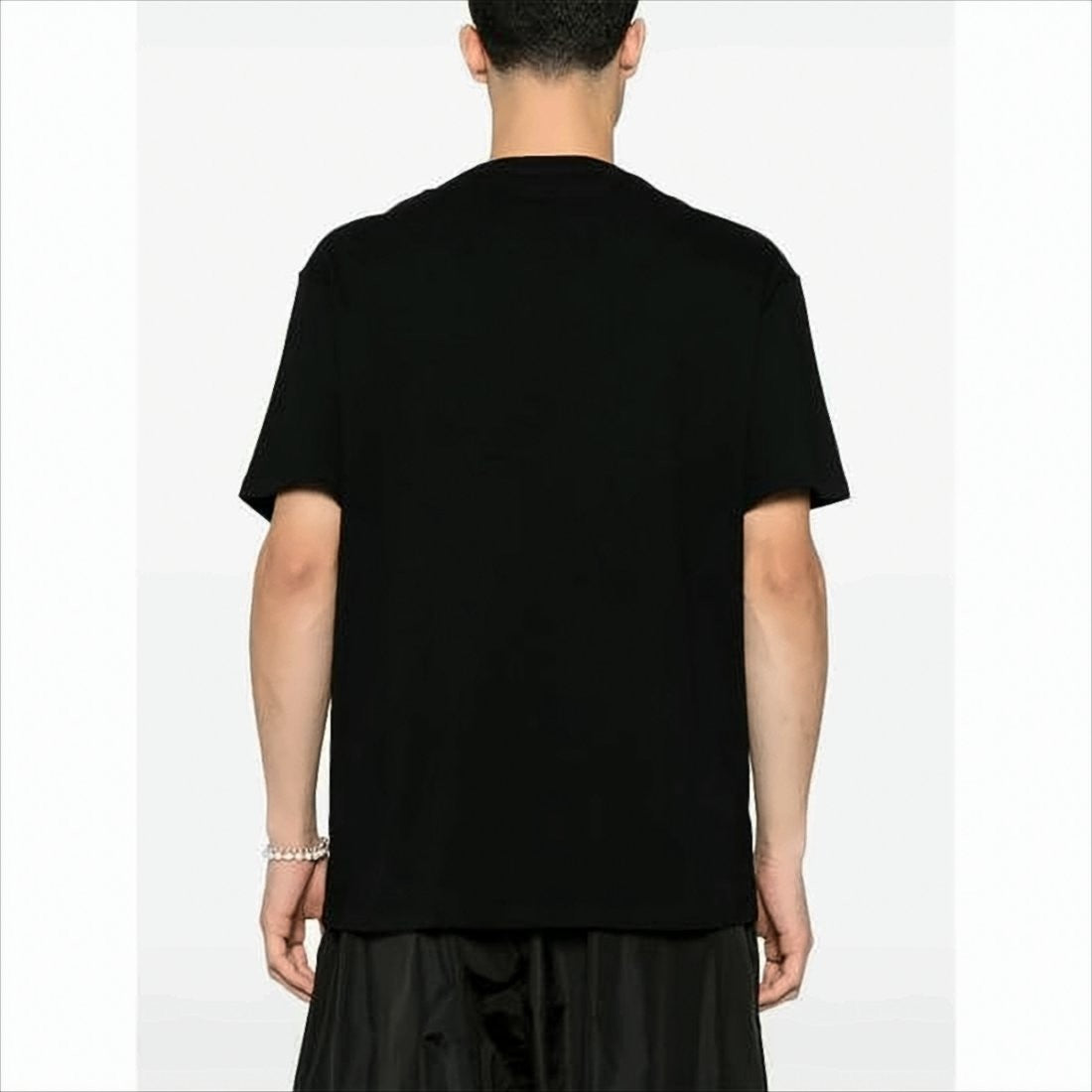 Black Short-Sleeve T-Shirt with Bold Logo Print
