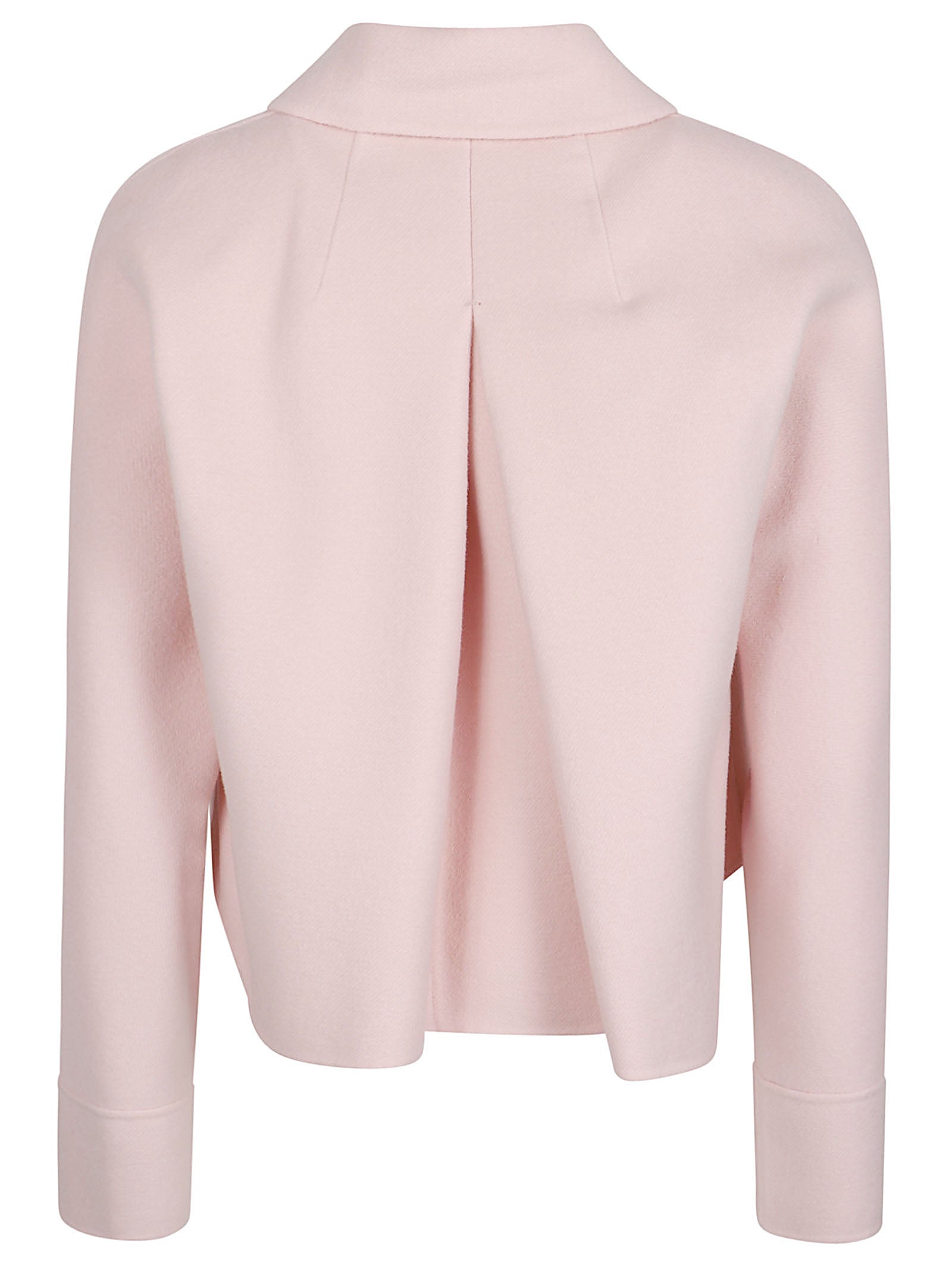 Cropped Jacket in Pastel Pink with Button Detail
