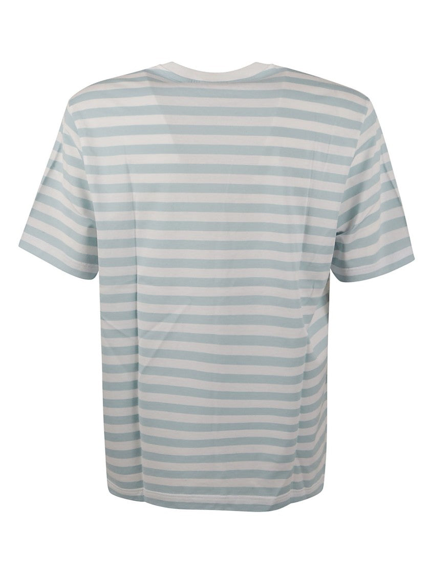 Classic Striped T-Shirt With Embroidered Emblem