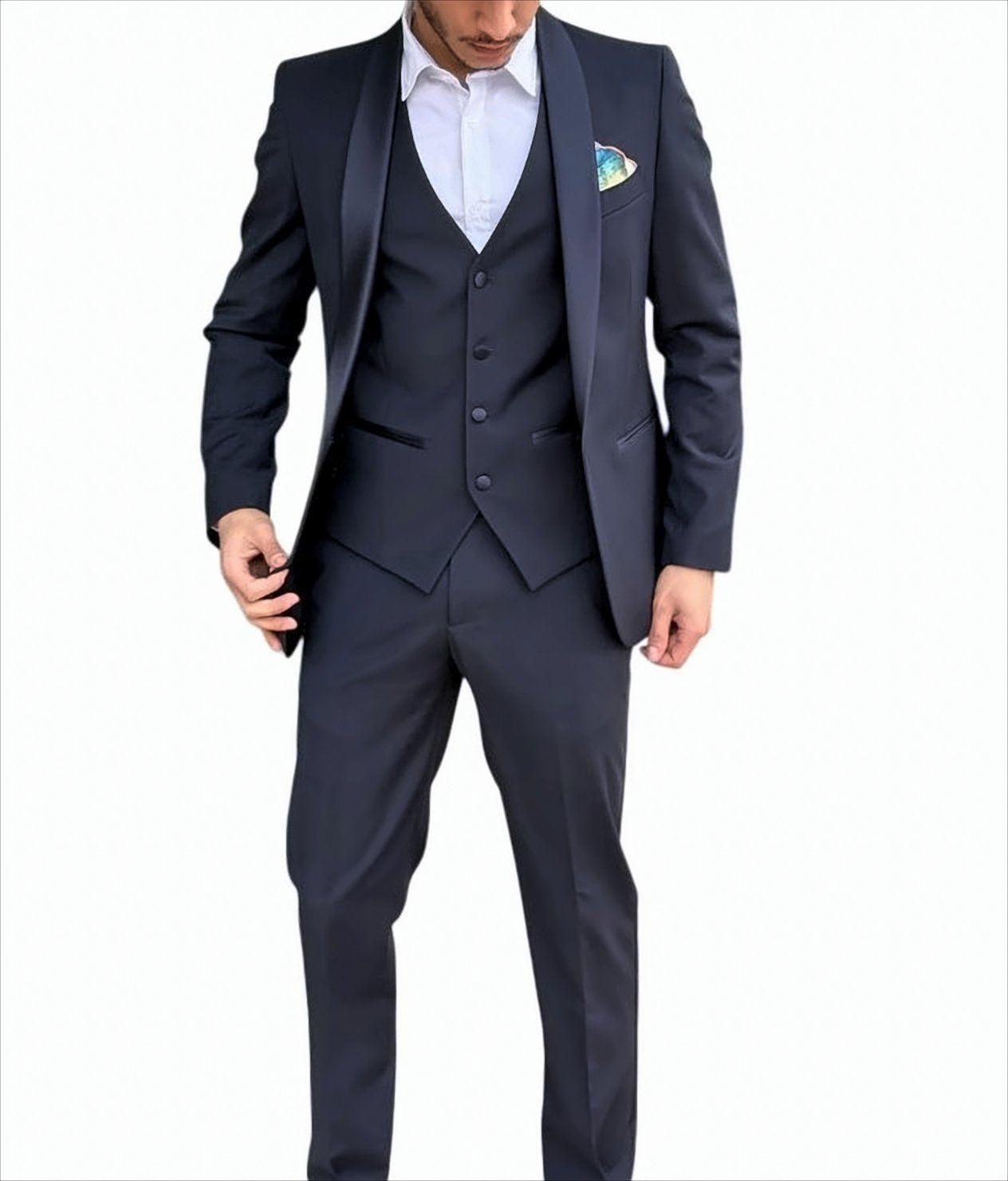 Tokyo Raso Tuxedo Suit With Peak Lapels