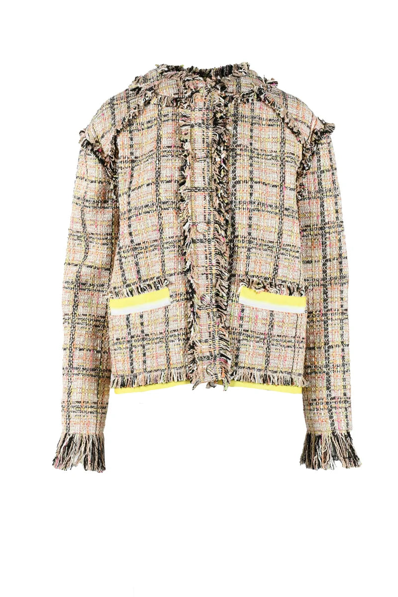 Mixed Materials Jacket - Beige