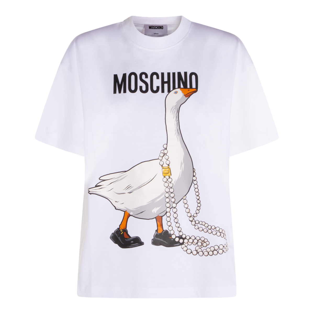 Minimalist White T-Shirt With Round Neckline