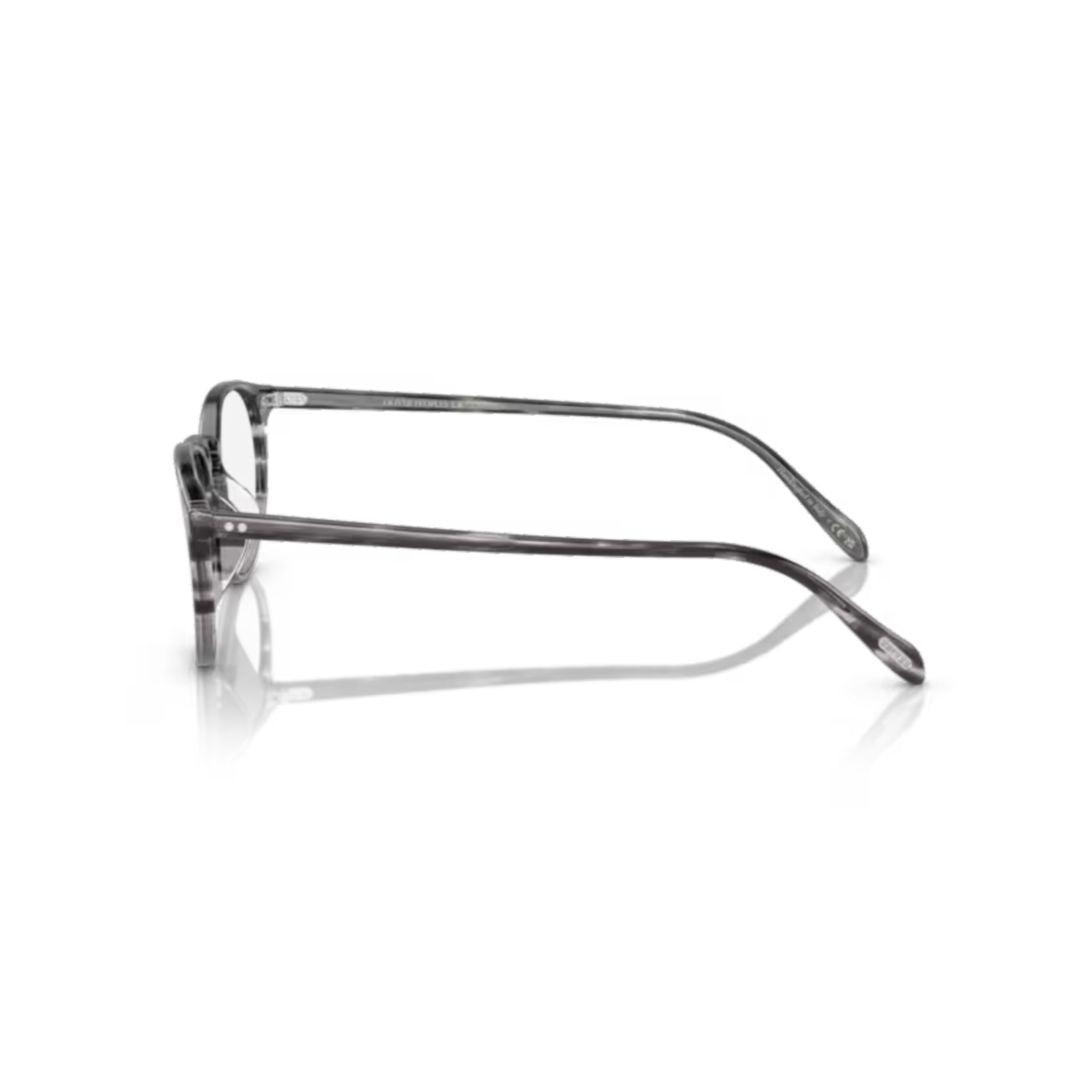 0ov5004 Translucent Grey Marbled Acetate Eyeglasses with Keyhole Bridge