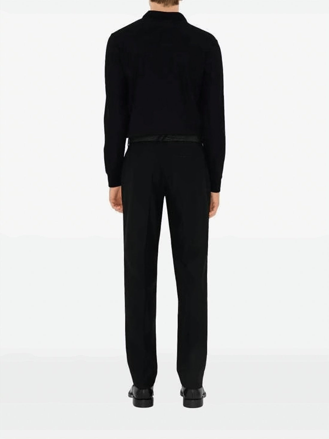Long-Sleeve Polo Shirt with Classic Collar