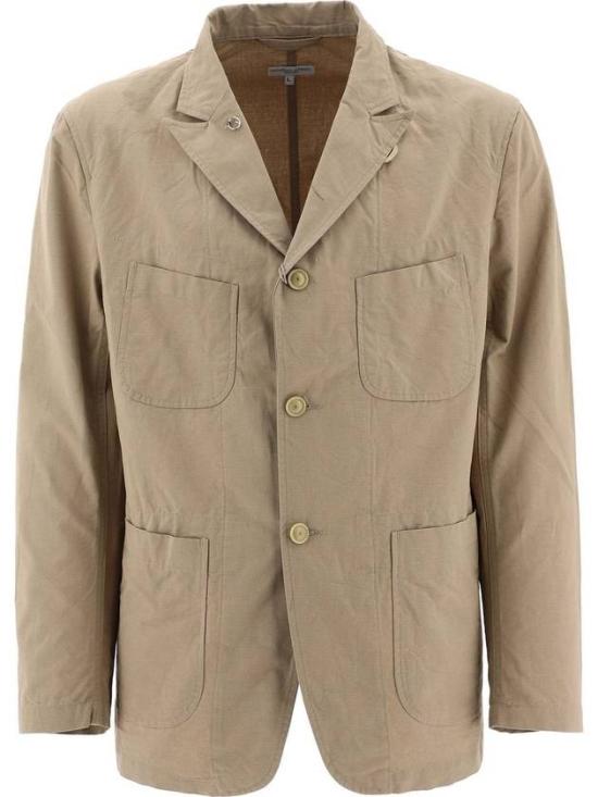 Relaxed Fit Notched Lapel Jacket With Utility Pockets
