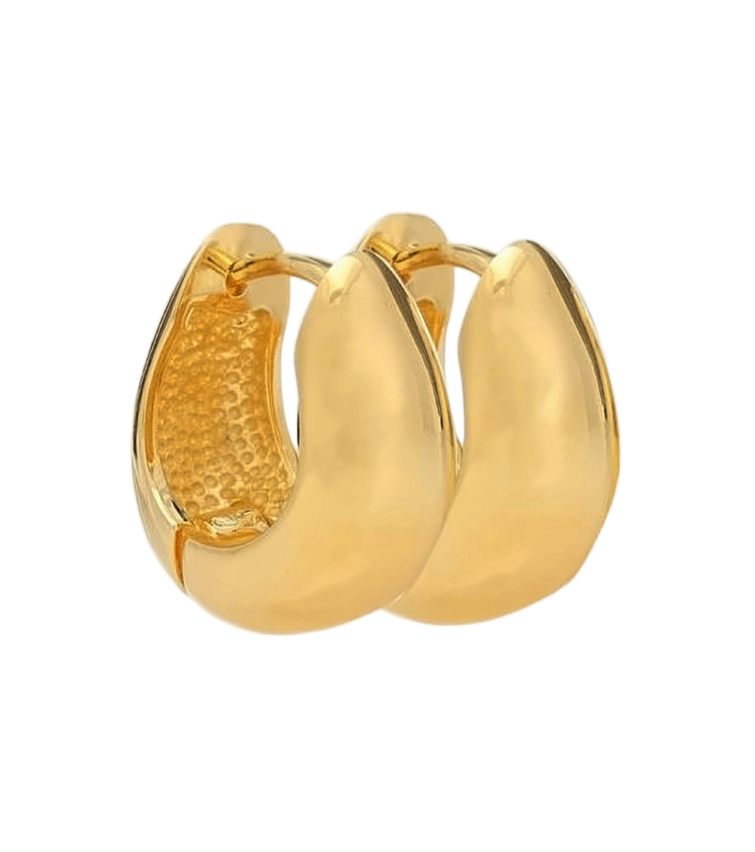 Gold Vermeil Tapered Hoop Earrings