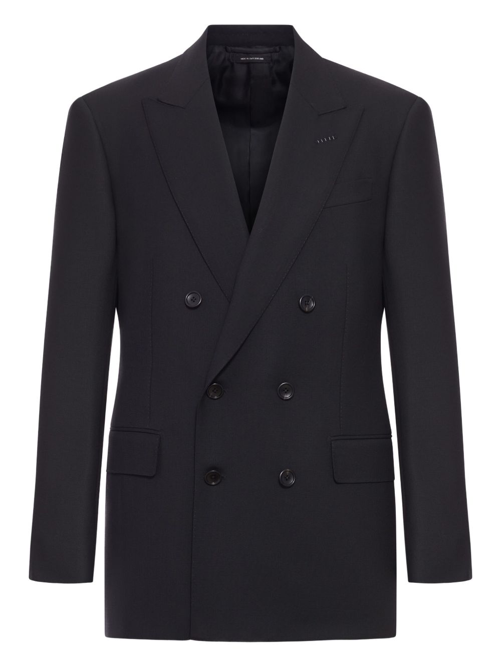 Double-Breasted Wool Blazer With Peak Lapel